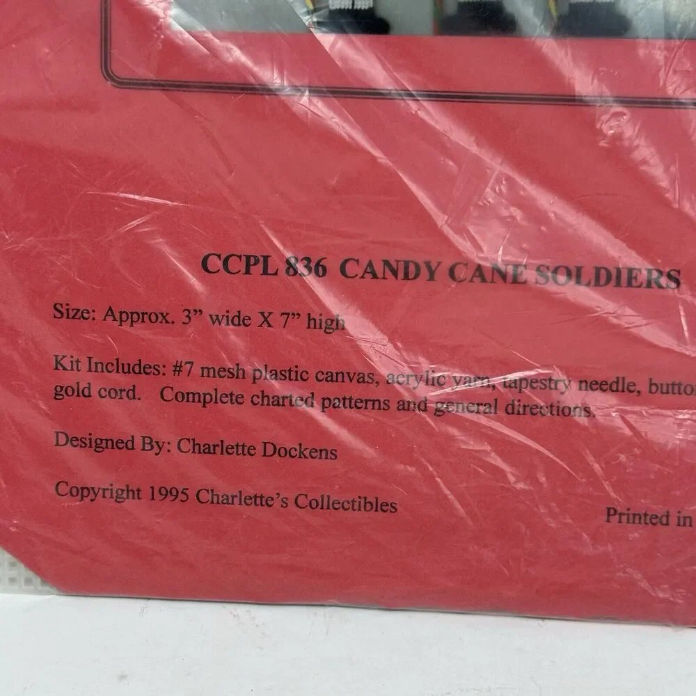 1995 Charlotte's Collectibles CCPL 836 Candy Cane Soldiers Kit - NEVER USED